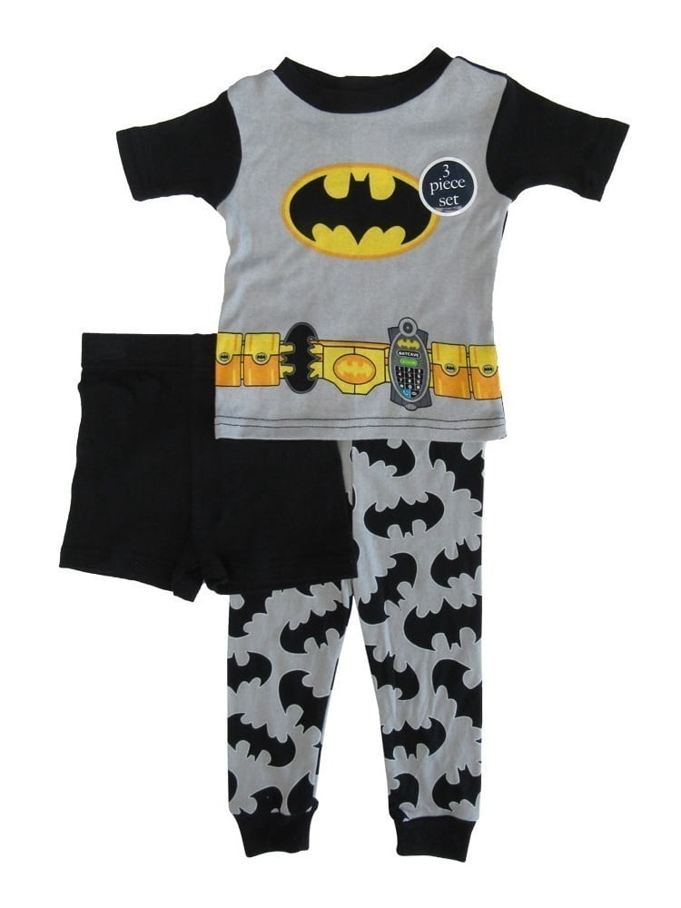 DC Comics - DC Comics Little Toddler Boys Grey Batman Cotton Short Sleeve 3  Pc Pajama 3T - Walmart.com - Walmart.com