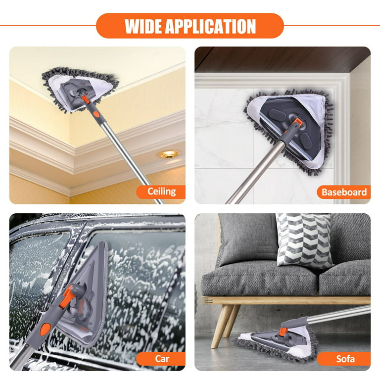 Dust Brush Long Handle Detachable Mop Bed Down Sofa Gap Clean Pet