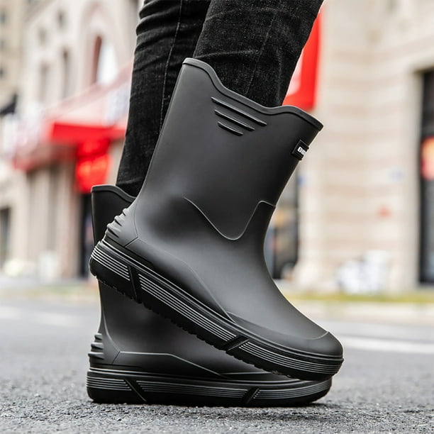 Rain Boots for Men, Non-Slip Waterproof Rubber Boots Outdoor