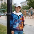 thumbnail image 2 of Pzuqiu Dragon Zip Up Hoodies for Boys 14-16 Fleece Long Sleeve Jacket Outfits Elastic Boys Hooded Clothes with Pocket Toddlers' Pullover Hoodie Sweatshirt for Kids and Toddlers, 2 of 6
