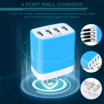 thumbnail image 4 of Cargador de pared USB AILKIN de 4,8 A/5 V, 4 puertos para iPhone Samsung, paquete de 2, 4 of 6