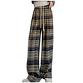 thumbnail image 3 of Fashion Women's Solid High Waisted Pants Ladies Drawstring Casual Pants, 3 of 4