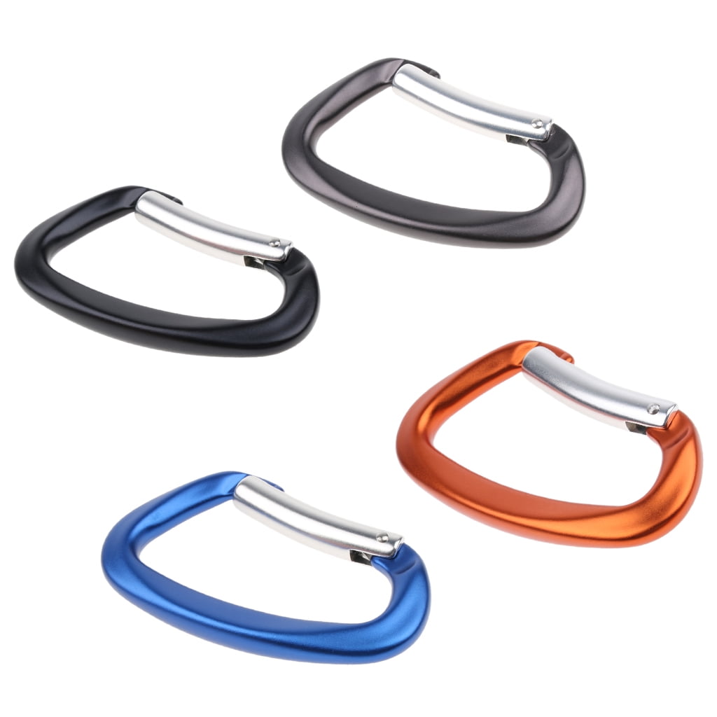 4pcs 12KN Hanging Spring Carabiner Key Buckle Hardware For Climbing Ropes 