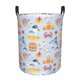 thumbnail image 1 of Balery Cute Shark Cesta de ropa redonda con asas, impermeable, independiente, para ropa, juguetes, dormitorio y familia-Small, 1 of 6