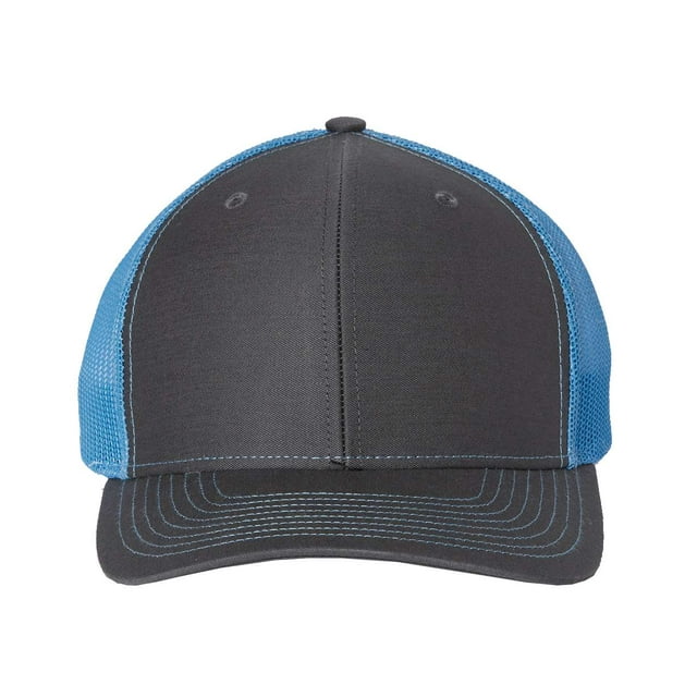 Adjustable Snapback Trucker Cap, Adjustable, CharcoalColumbia Blue
