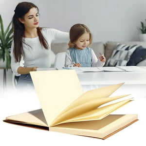 PEONAVET Blank Carnet de notes Blank Carnet rigide Sketchbook Unlined Carnet 260 Pages 130 Feuilles Papier 7.5x10.4 Inch Dessin Art Travelers Journal Idéal Cadeau fournitures de bureau