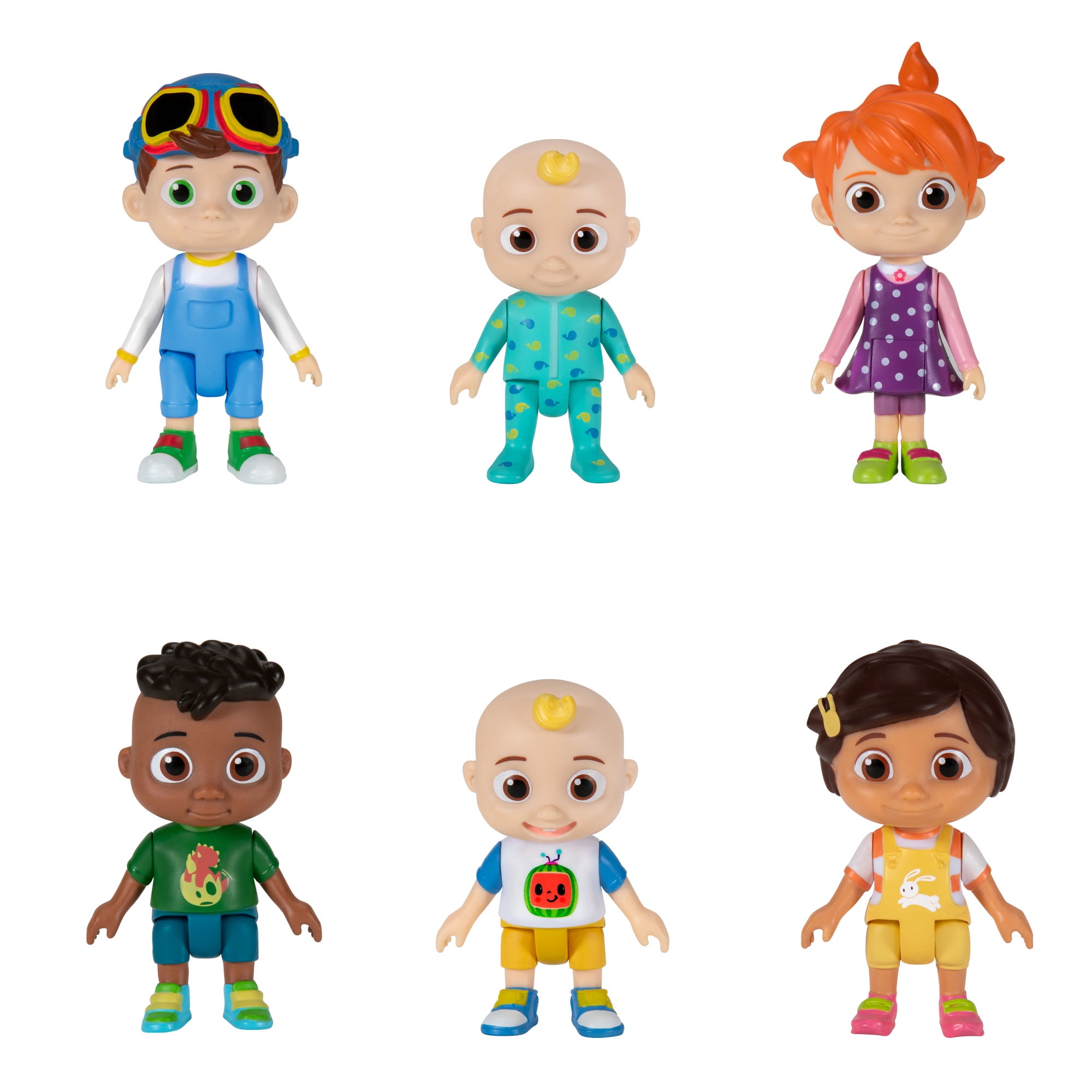 CoComelon Friends & Family, 6 Figure Pack - 3 Inch Character Toys