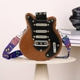 thumbnail image 1 of Feltree Guitar Shaped Crossbody Bag with Rhinestone Rivets & Gradient Strap, PU Leather Backpack for Women & Men, Perfect Gift for Holidays, Travel and Birthday, 1 of 8