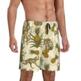thumbnail image 2 of Logiee Monkeys and Pinealpples Print Men's Pajama Shorts with Drawstring & Pockets,Sleep Shorts for Men,Sleepwear Bottoms,Elastic Waistband Loungewear-4X-Large, 2 of 6
