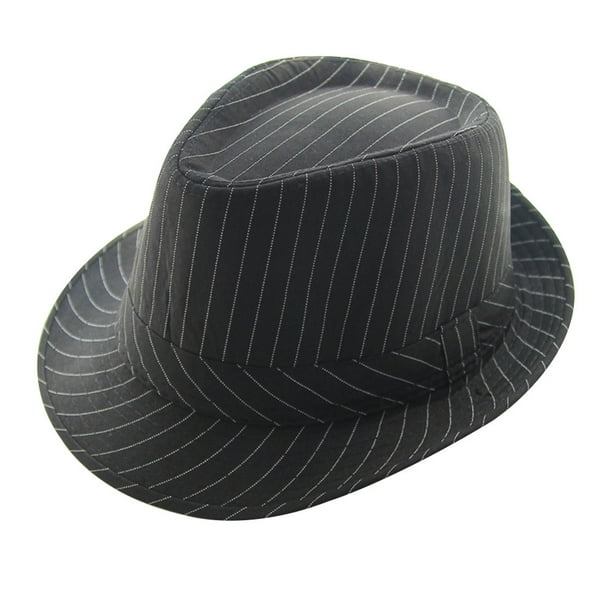 Sombrero de verano retro a rayas para hombre y mujer, con circunferencia de 56-58 cm, para exteriores, protector solar, estilo jazz
