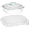 Corningware Simply Lite 2.5 Quart Casserole Dish with Glass & Plastic Lids