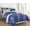 Blue/White, variant on Huba Homes Elegant Comfort Reversible 10-Piece Marble Print Comforter Set, Includes 6-Piece king/cal king Lilac/White