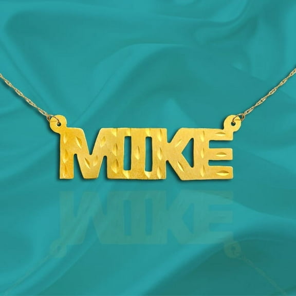 24K Gold Plated Sterling Silver Personalized Name Necklace with Name of Your Choice - Made in USA