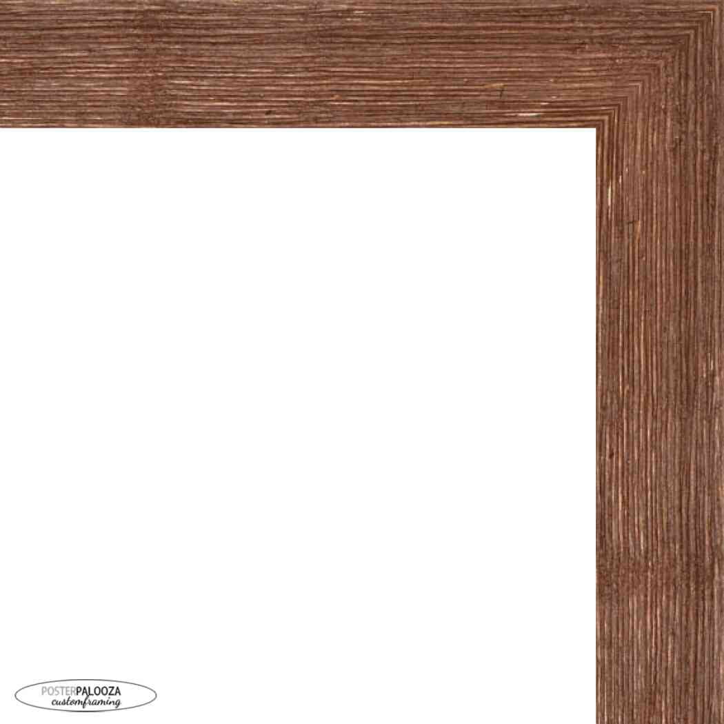 18x24 Brown Rustic Wide Barnwood Picture Frame - UV Acrylic, Foam Board Backing, Hanging Hardware