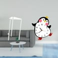 thumbnail image 2 of QSTDGVPW Minimalist Clear Acrylic Side Table NightStand with Cartoon Penguin Wooden Wall Clock Modern Bedside Cabinet End Table for Living Room Home Office Bedroom Multifunctional Lovely, 2 of 8