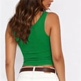 thumbnail image 6 of GUACER Womens Ribbed Knit Tank Tops Trendy Square Neck Sleeveless Blouses Casual Fitted Crop Top, 6 of 7