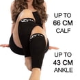 thumbnail image 2 of Sleeve XXL Wide Plus Size Calf Compression, Soothing Comfy Gradient Support, Prevents Swelling, Pain, Edema, DVT, Large Cuffs, Stretch to 26 Inches, Unisex, for Nurses, Seniors, Flights (Black), 2 of 5