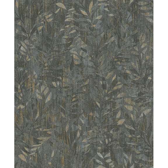 Advantage Beck Charcoal Leak Wallpaper, 20.9-in by 33-ft, 57.48 sq. ft.