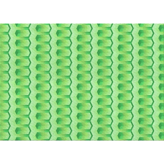 Ahgly Company Indoor Rectangle Patterned Stoplight Go Green Area Rugs, 2' x 4'