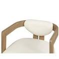thumbnail image 2 of Pemberly Row Contemporary Faux Leather Cream Wood Dining Chair, 2 of 7