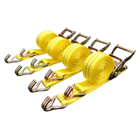 

(4) New 1.5 x 15 4000 lb Ratchet Straps J Hook Heavy Duty Tie Downs