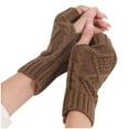 thumbnail image 2 of Winter Savings Clearance! Suokom Fingerless Gloves for Women Winter Fingerless Thermal Gloves Knitted Gloves With Thumb Holes for Holiday Party Wedding, 2 of 4