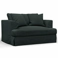 thumbnail image 2 of Sunset Trading Newport 52" Fabric Slipcover Chair/A Half &Ottoman in Dark Gray, 2 of 5