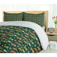 thumbnail image 5 of Ambesonne Tigers Duvet Cover Sets, Jungle Animals Forest Life, 2-King, Hunter Green Multicolor, 5 of 7
