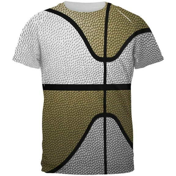 Championship Basketball White & Gold All Over Mens T Shirt Multi MD