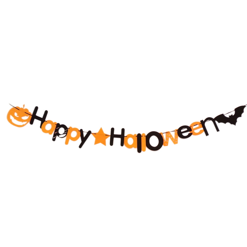 Happy Halloween Party Hanging Banner Wall Decor for Home School Office J9B0 