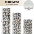 thumbnail image 4 of Black Daisy Flower Checkered Pattern Kitchen Rugs Sets Of 3,Kitchen Runner Rugs Non Skid Washable,Decorative Kitchen Floor Mats for Kitchen,Sink,Laundry,17"x30"+ 17"x47" + 17"x59", 4 of 6