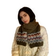 thumbnail image 3 of Women's Isle Wool Knitted Scarf Artistic High End Warm Cold Weather Neck Wrap, 3 of 5