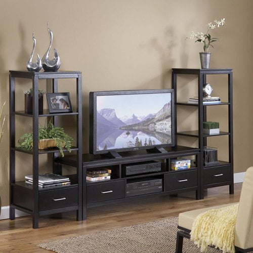 Sutton Black Plasma TV Entertainment Center