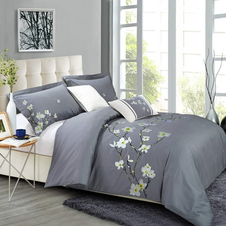 North Home Verona 5 Piece 100 Cotton Duvet Cover Set