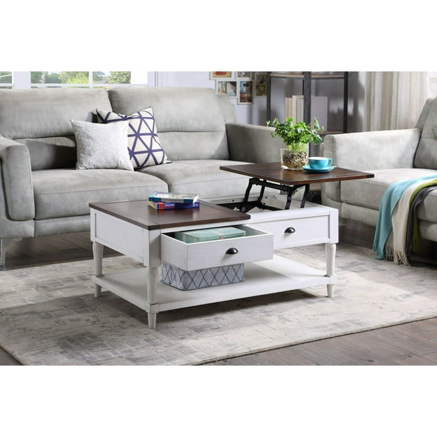 Clearance Coffee Table Wood With 1 Drawer And Shelf Industrial Storage For Living Room Com Clearance Coffee Table Wood With, Industrial Coffee Table With Drawers