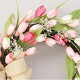 thumbnail image 3 of Couronne Décorative de Fleurs Artificielles Tulipe, 3 of 12