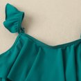 thumbnail image 4 of Toddler Summer Sleeveless Girls Solid Colour Green Ruffles Swimwear Swimsuit Bikini Girls Bathing Suit Size 12-18 Months, 4 of 6