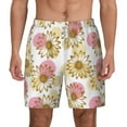 thumbnail image 2 of Goofa Sunflowers Printed Men's Swim Trunks Board Shorts Quick Dry Mens Swimming Trunks with Compression Liner,Breathable Fit Hawaii Beach Shorts-XX-Large, 2 of 9