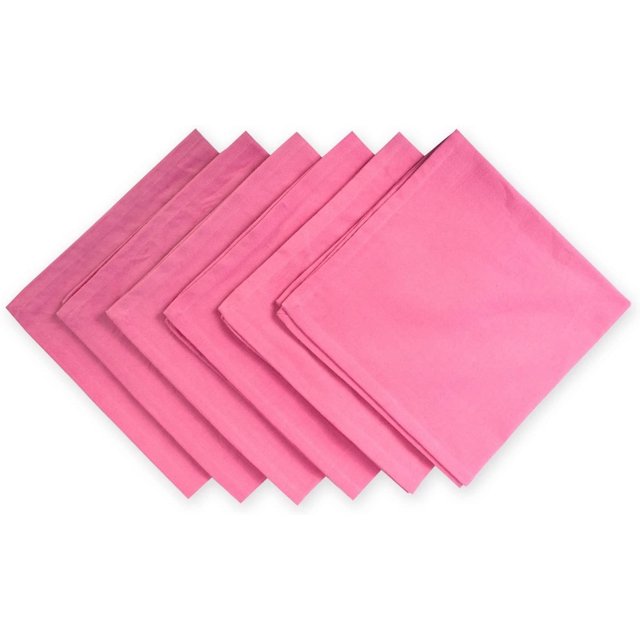DII Solid Napkin Set Collection, 20x20, Flamingo, 6 Piece