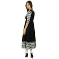 thumbnail image 3 of Bimba Womens Black Anarkali Kurta Long Maxi Kurti 3/4 Sleeve Ethnic Clothing, 3 of 7