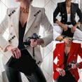 thumbnail image 4 of Qeaghou Sales Blazer for Women Fashion Open Front Lapel Blazers Casual Button down Long Sleeve Suit Jackets Work Office Jacket, 4 of 5