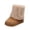 Brown, variant on Women's Versatile Plus Size Fleece Lined Warm Round Toe Comfortable Winter Snow Boots For Daily Wear And Comfort Style