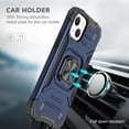 thumbnail image 6 of for Apple iPhone 14 Case with Metal Kickstand, Slim Fit Durable Military Grade Dual Layer Shockproof Protective Cover Case for iPhone 14 Blue, 6 of 7