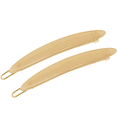 thumbnail image 6 of French Amie Narrow Oblong Small Hair Clip - Tige Boule Women Barrette Set Of 2 (BeigeBrown), 6 of 19