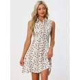thumbnail image 2 of DARING DIVA Above Knee Button Down Floral Print Dress XL White, 2 of 6