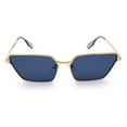 thumbnail image 2 of Boyfriend Style Womens Narrow Rectangular Cat Eye Sunglasses Gold Slate Black, 2 of 4