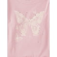 thumbnail image 4 of The Children's Place Girls Short Sleeve Rhinestone Crochet Peplum Top, Sizes XS-XXL, 4 of 4