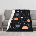 thumbnail image 2 of Durable Soft & Warm Flannel Blanket - Modern Geometric Design with Warm Colors for Sofa Travel Bed & Chair - Cozy & Stylish, 2 of 7