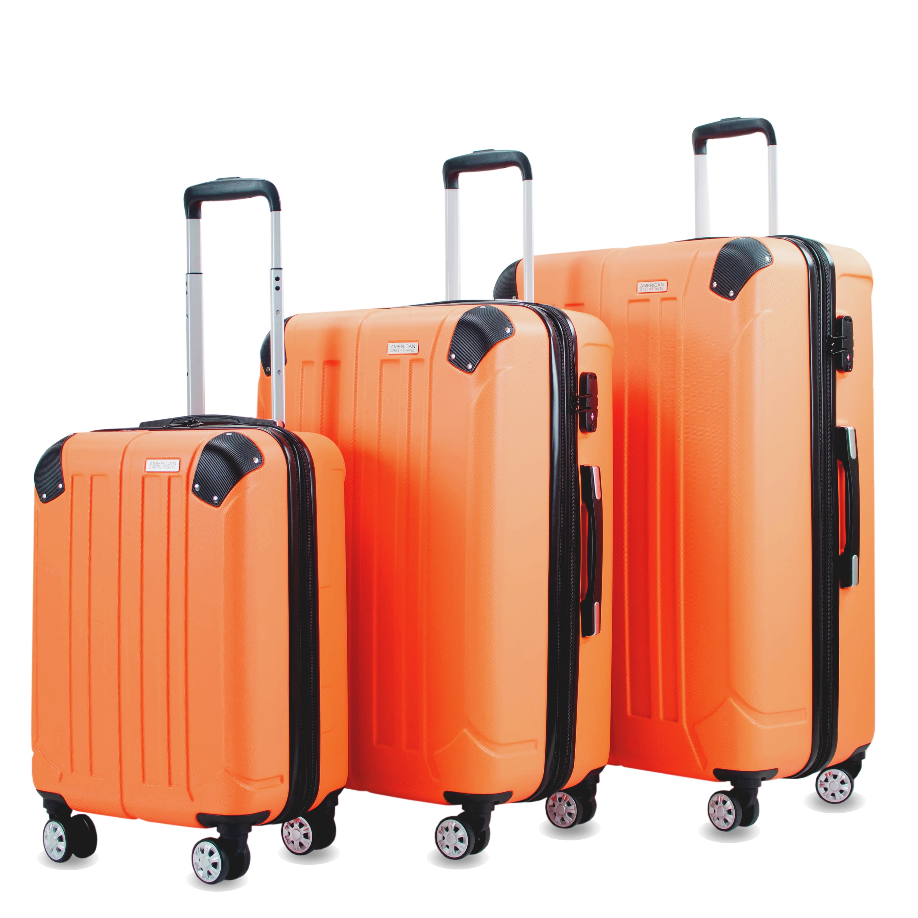 orange spinner luggage