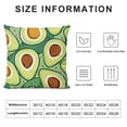 thumbnail image 5 of SHANXI  Cute Kawaii Green Avocado White Illustrations Summer Fruit Pillow Covers Pillowcases Home Decor Bed Couch Sofa Office Living Room Cushion 22x22in, 5 of 5
